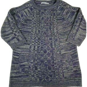 Jason Maxwell Sweater Womens 1X Purple Marled Tunic‎ Pockets Fairy Cottagecore